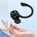 5.2 Headset, Single Ear Earpiece Earphone with Mic, Hook, Noise Canceling Headset for Business, Trucker, Driver, Wireless Headphone with Ear Caps for iPhone, for SamSung, for Android