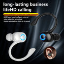 5.2 Headset, Single Ear Earpiece Earphone with Mic, Hook, Noise Canceling Headset for Business, Trucker, Driver, Wireless Headphone with Ear Caps for iPhone, for SamSung, for Android